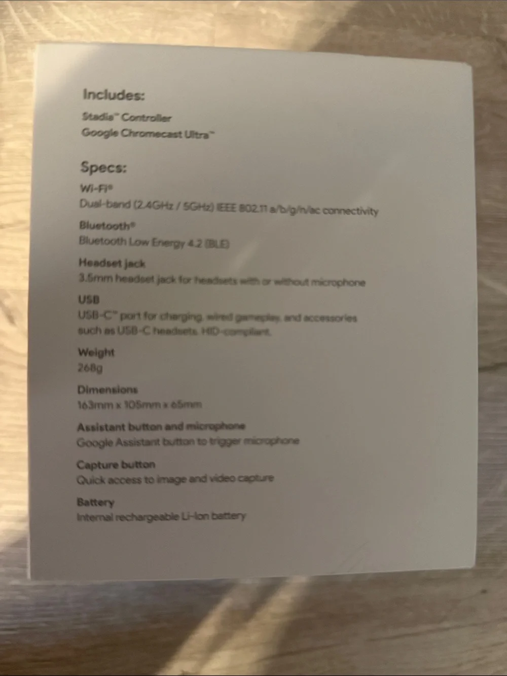 google Stadia Premiere Edition White Gaming Controller with Orange Accents